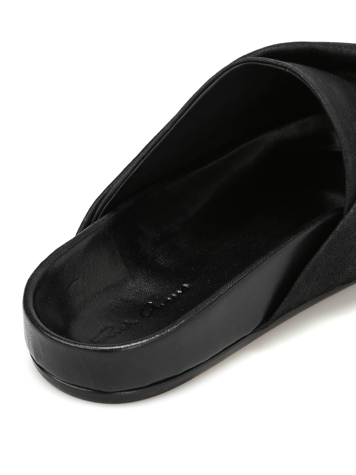 【関税・送料込】RICK OWENS Mobious Granola レザーサンダル Rick Owens サンダル Mobius Granola - 黒 | RU17S3838LB09
