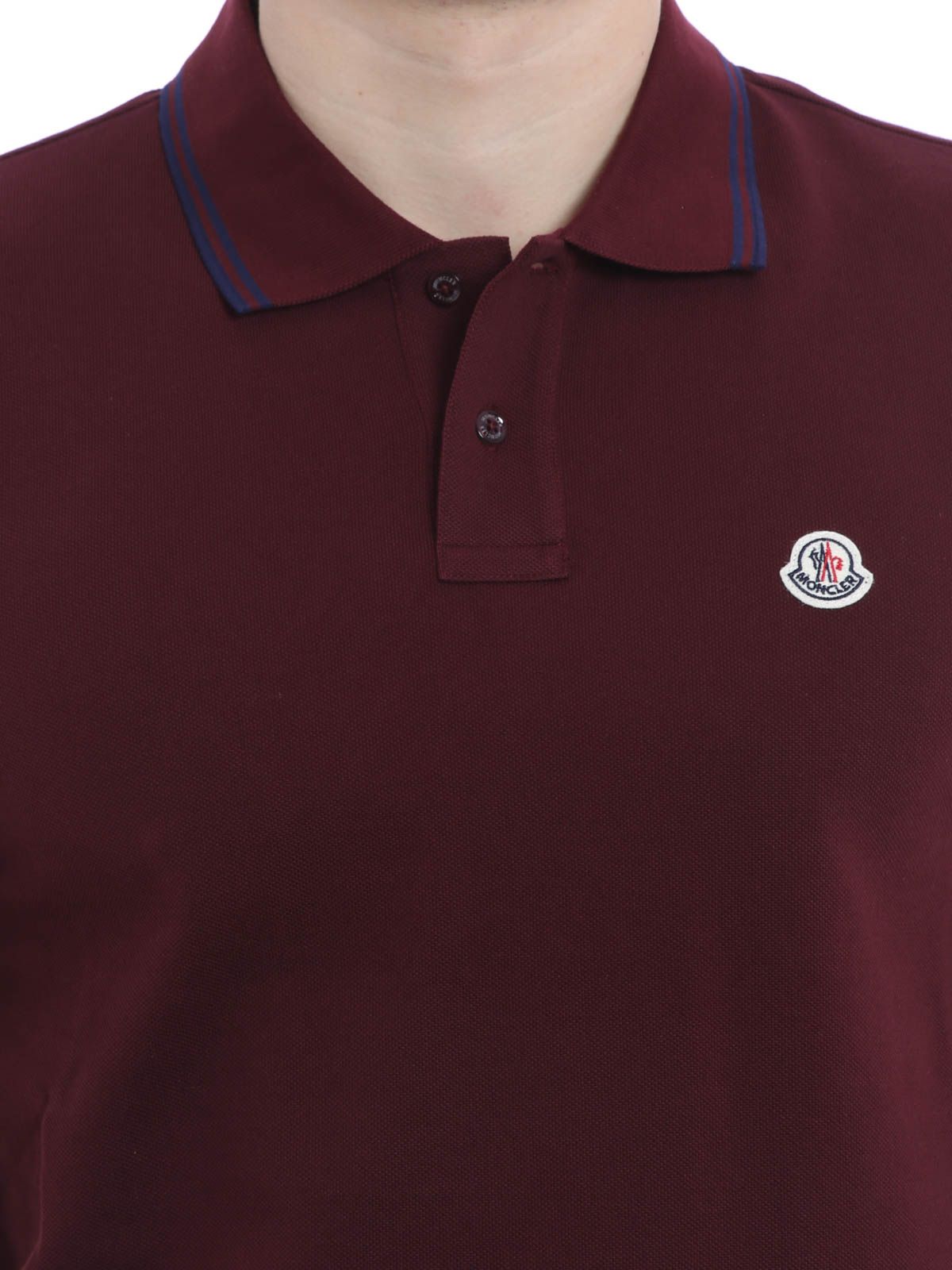 Burgundy moncler outlet polo