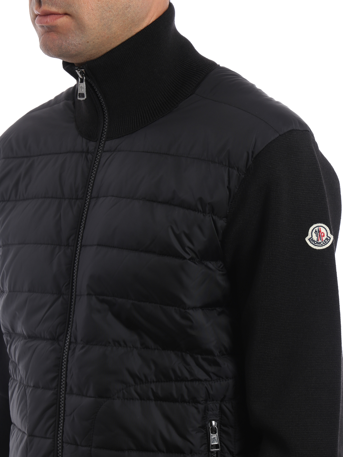 Cardigans Moncler - Front padded tricot cardigan