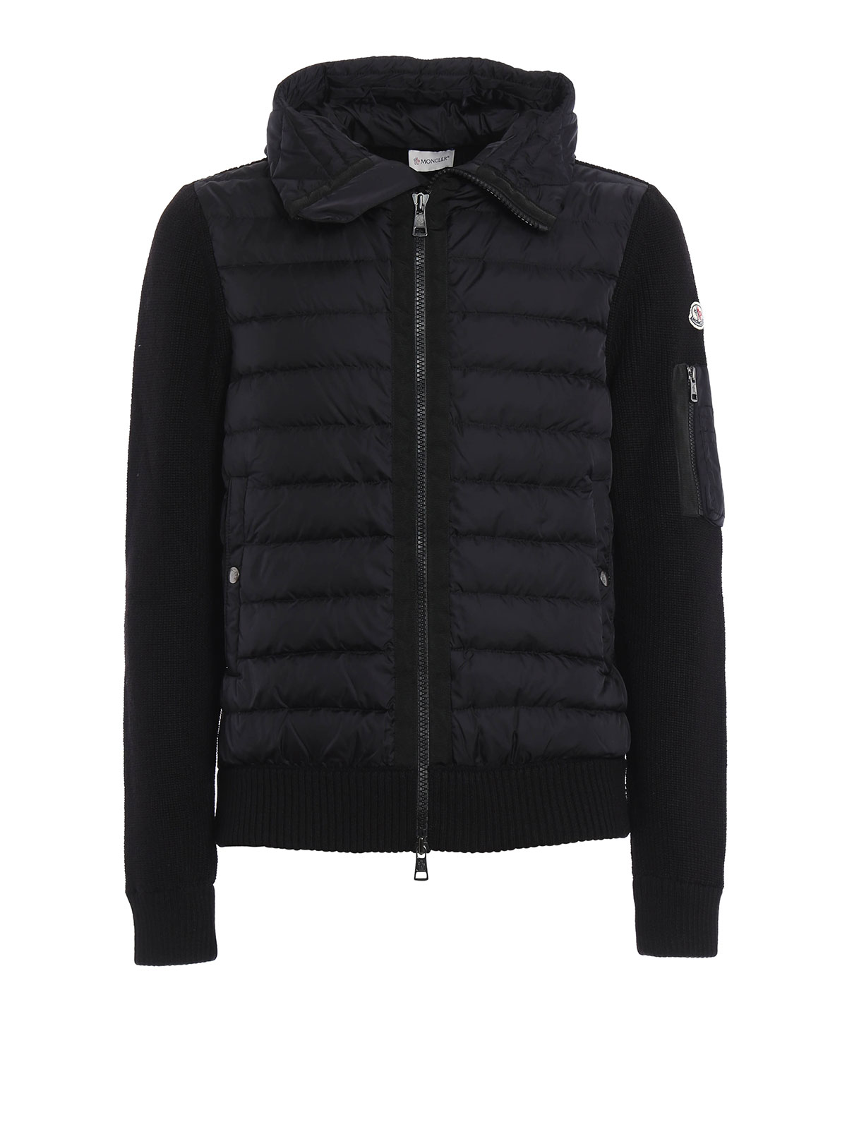 Moncler Padded panelled cardigan - Black | B2091940280094789999 Moncler Padded panelled cardigan - Black | B2091940280094789999