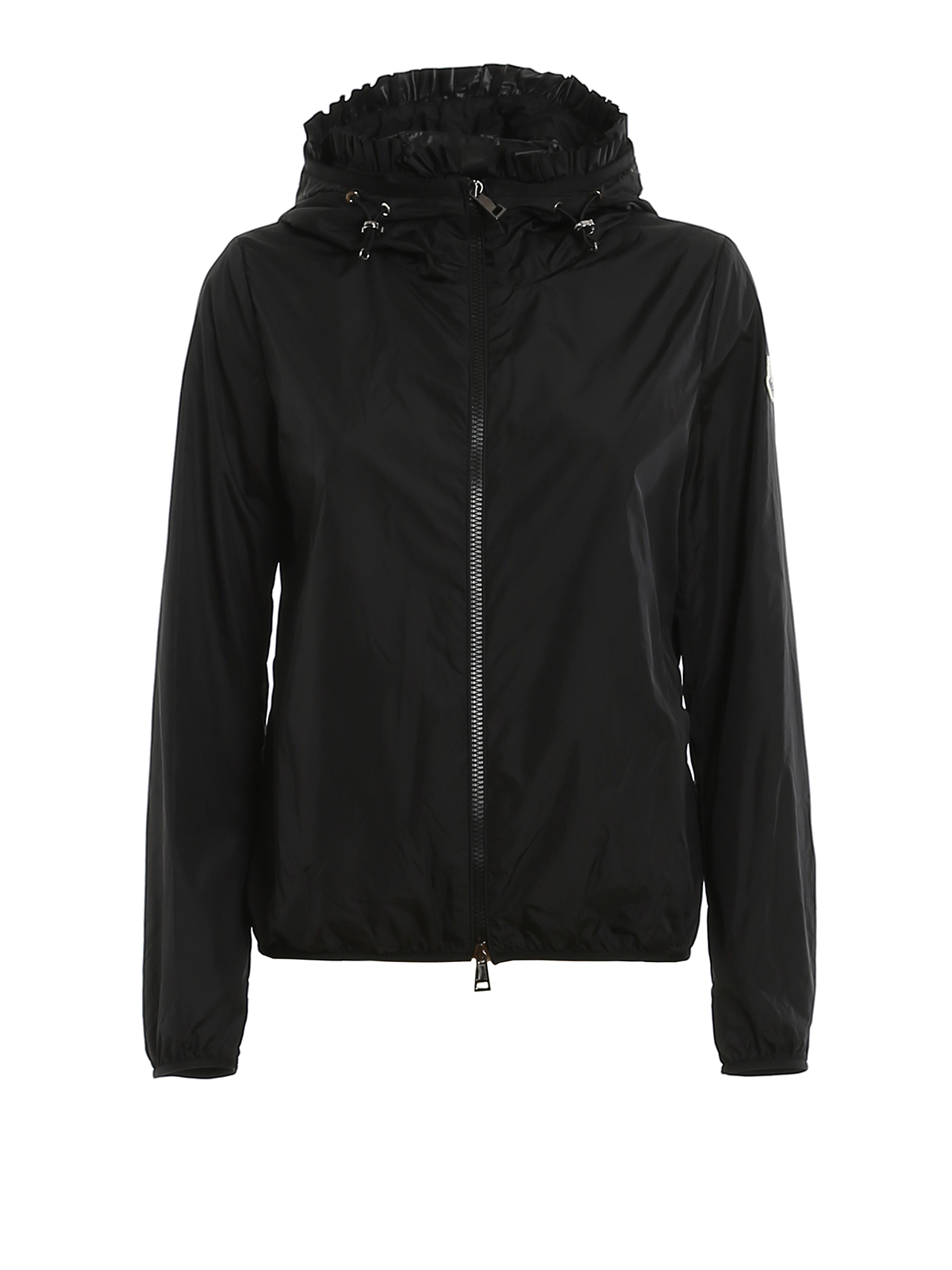 ブルゾン Moncler Ruffled Windbreaker With Removable Hood Moncler Ruffled Windbreaker in Black | Lyst Canada