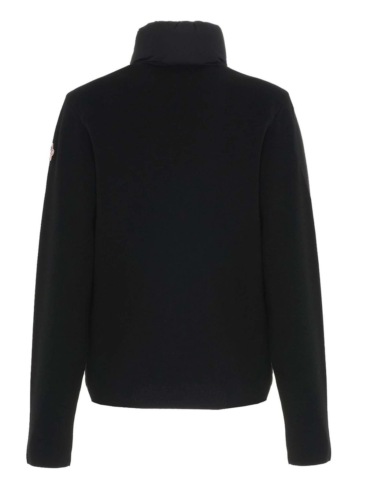 Moncler カーディガン ブラック フリース ZIP UP CARDIGAN | MONCLER