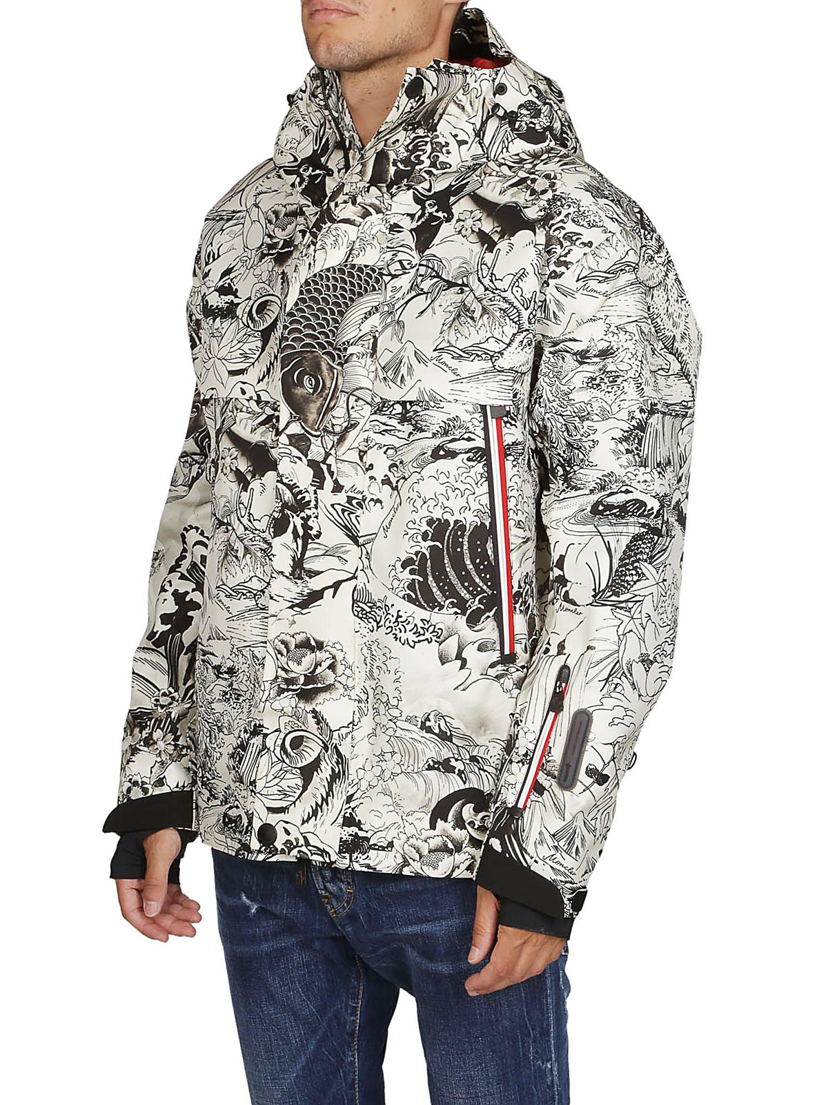 Moncler Grenoble Printed high tech fabric jacket 4100335539E5999