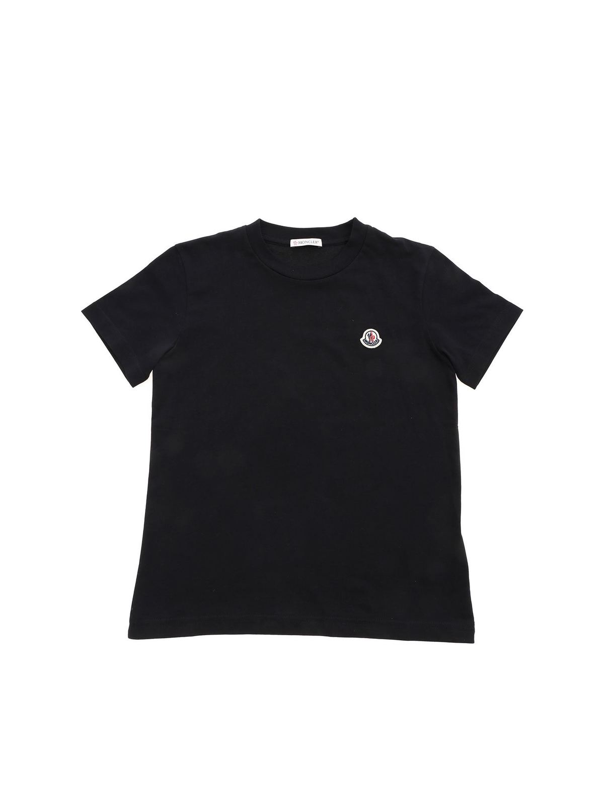 Moncler Jr Logo T-shirt - Black - Boys | 8C7460083907999