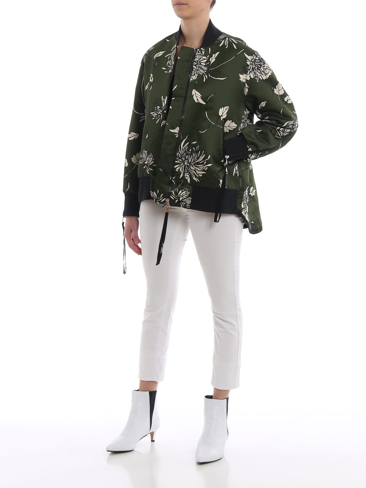 Floral Print Bomber Jacket