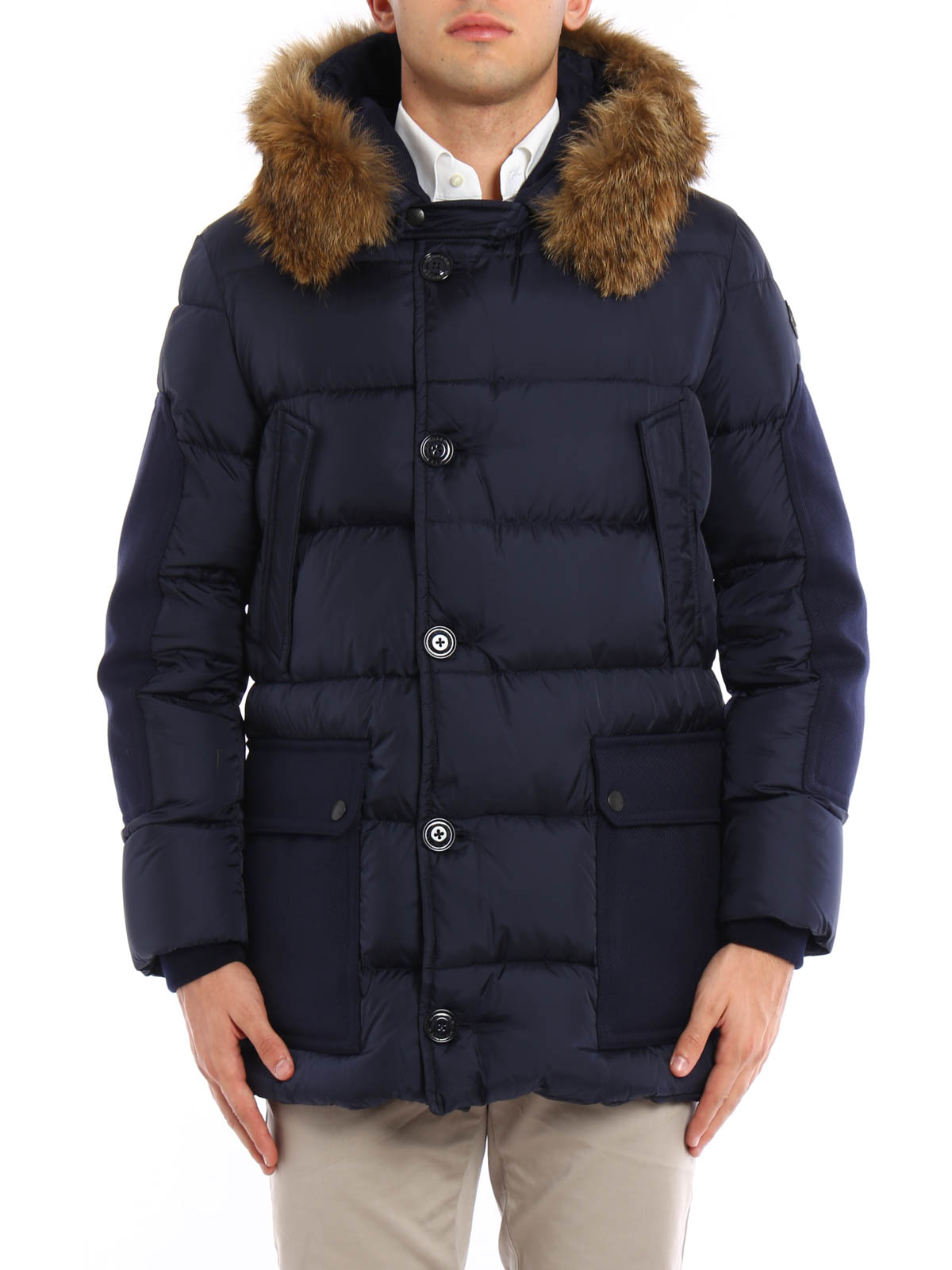 Moncler Gaze fur detailed short coat - Men | B2091423072553227742