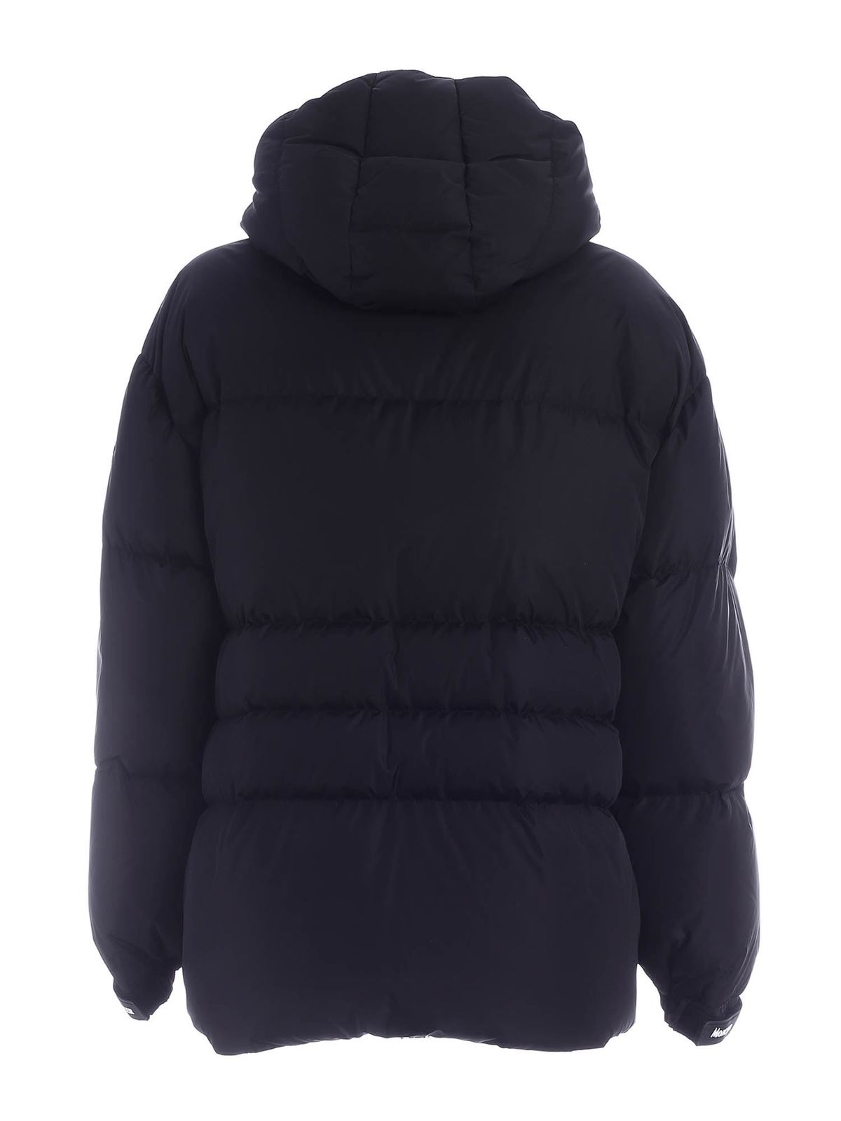 Padded coats Moncler - Tiac down jacket in black featuring hood ...