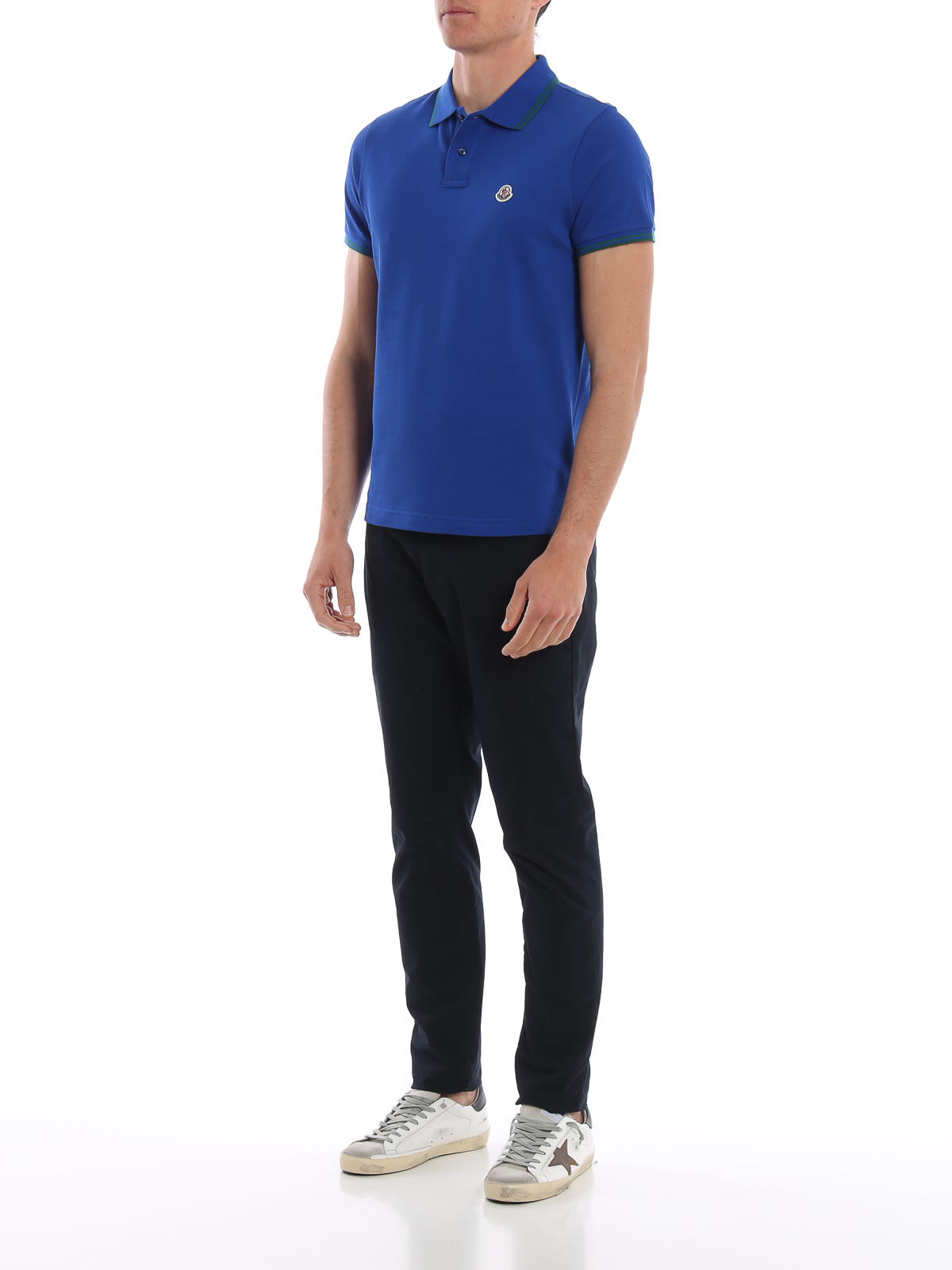 moncler blue polo shirt