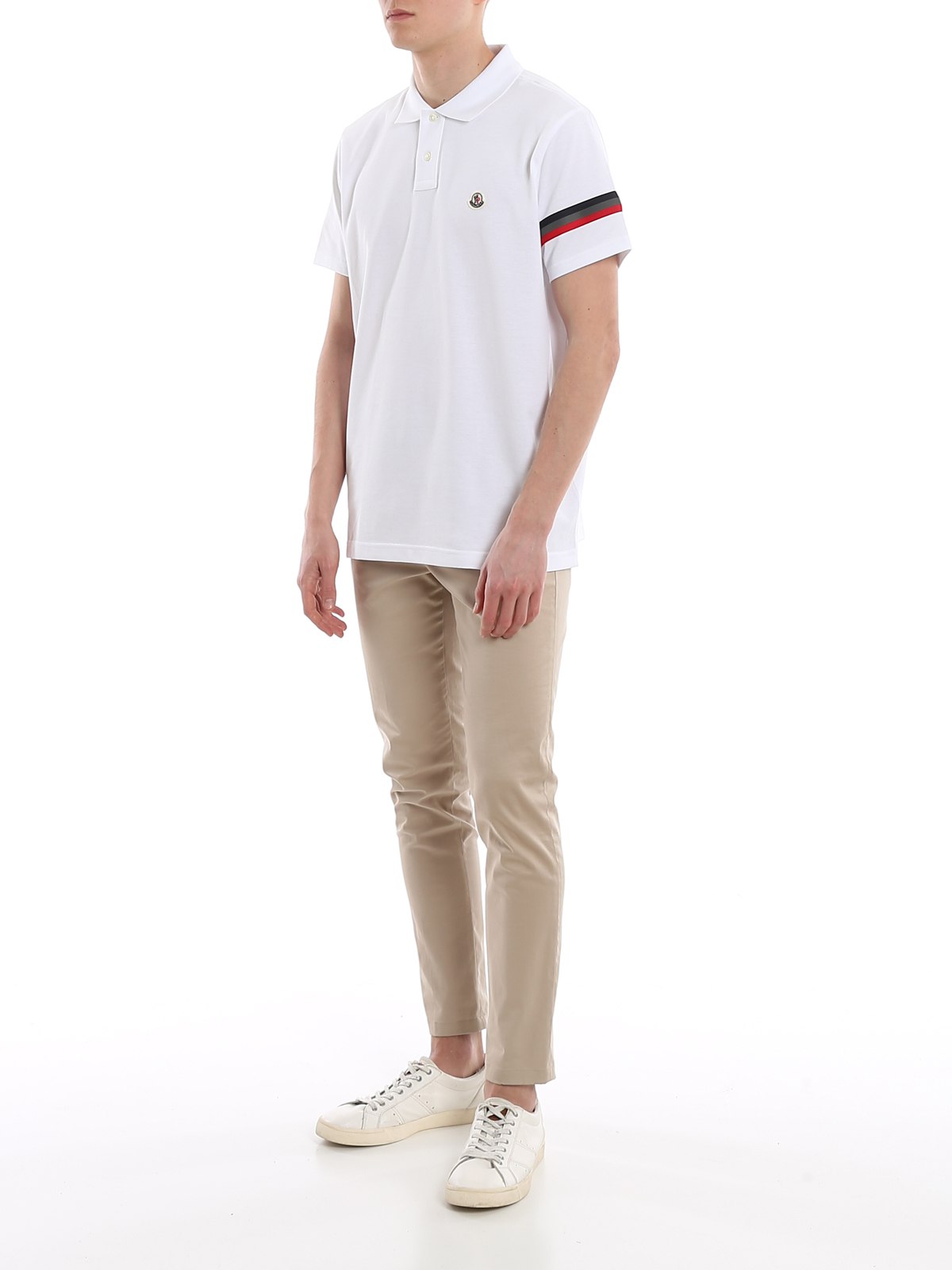 Polo shirts Gucci - Bee patch white cotton piquet polo shirt