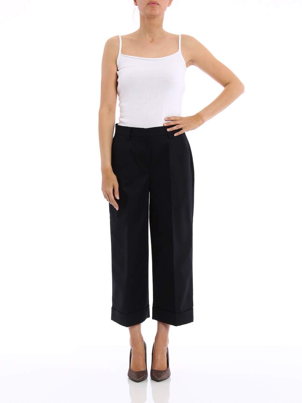 Buy Black Cutwork Culottes Pants by Designer Chandrima Online at Ogaan.com