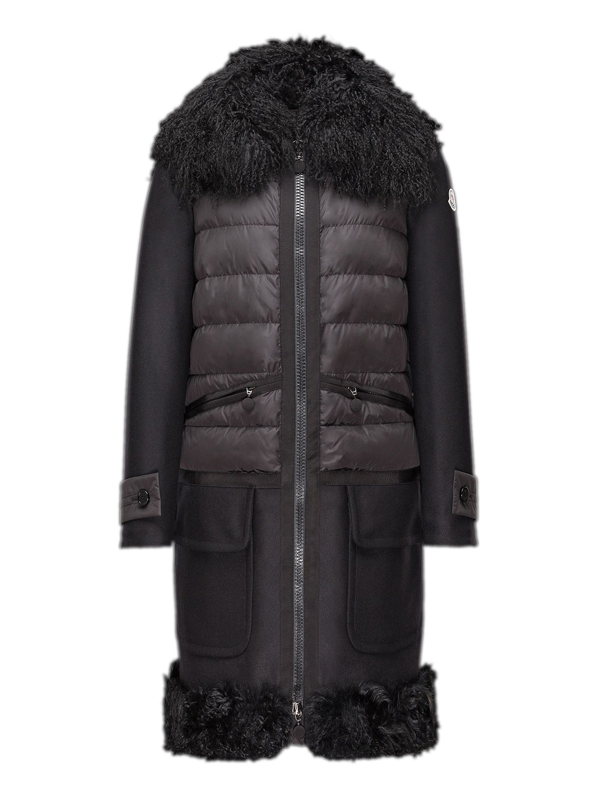 Padded coats Moncler - Annette nylon and wool padded coat