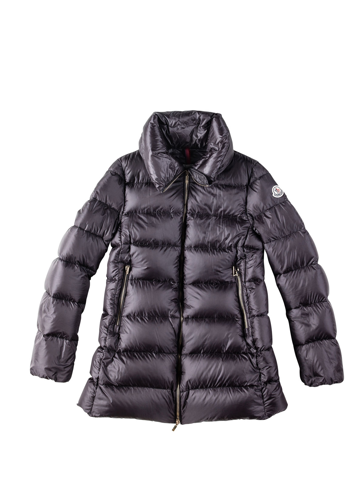 Padded coats Moncler - 'Torcy' quilted short coat grey