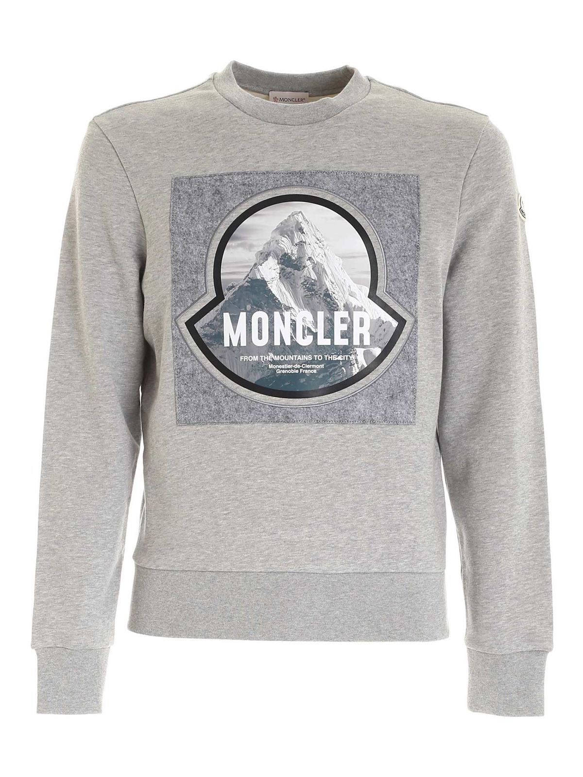 Felpa on sale moncler grigia