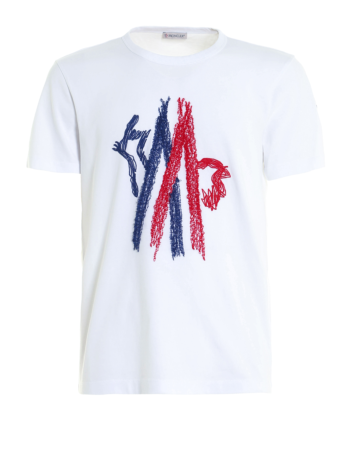 T-shirts Moncler - Embroidered cock logo T-shirt - C109180350508390T001