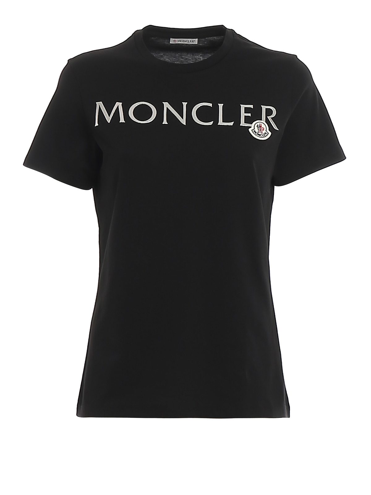 bron schaduw Onderverdelen T-shirts Moncler - Relief logo lettering print T-shirt - 8C71510V8094999