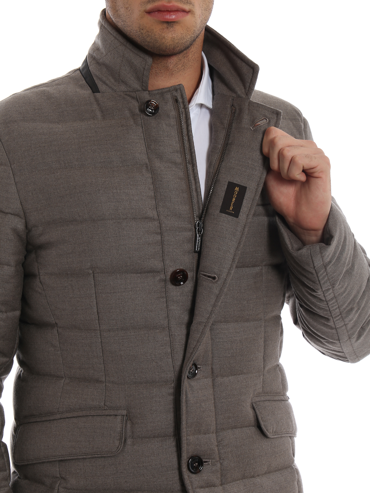 Padded jackets Moorer - Zayn wool blend puffer jacket - ZAYNLBEIGE