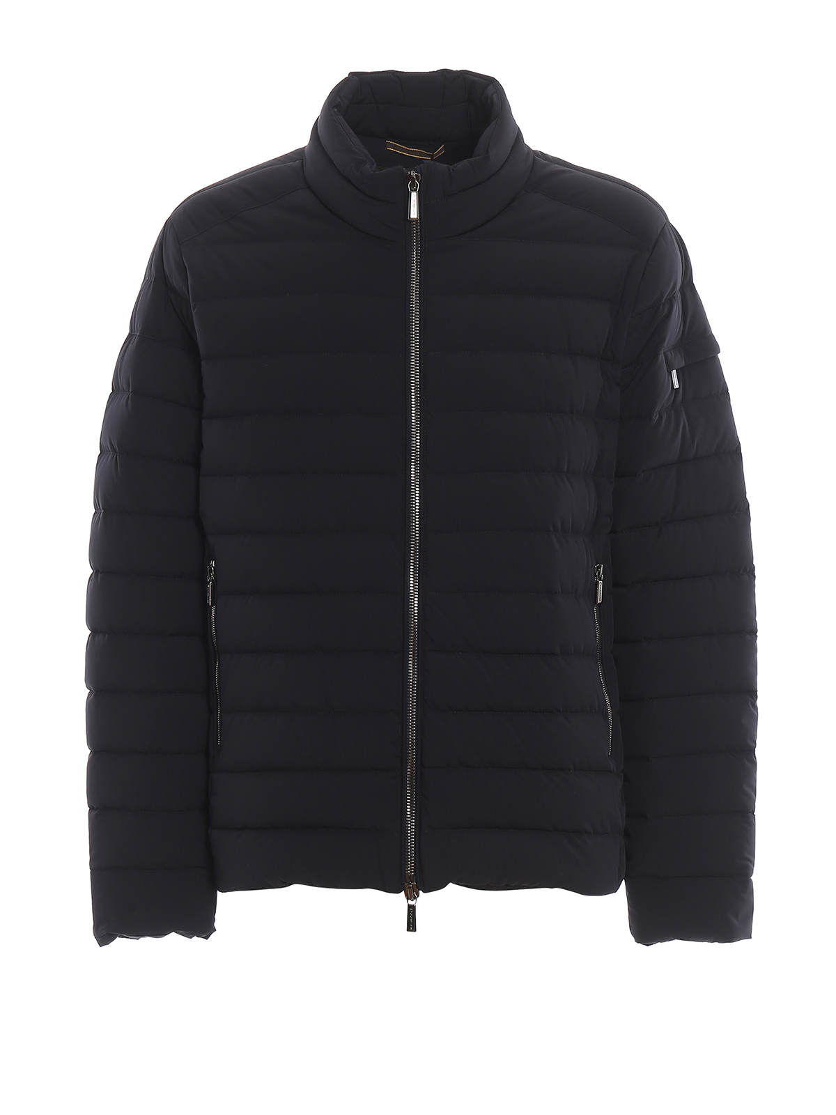 Moorer Ray biker style puffer jacket - Dark Blue|RAYKN2DARKBLU
