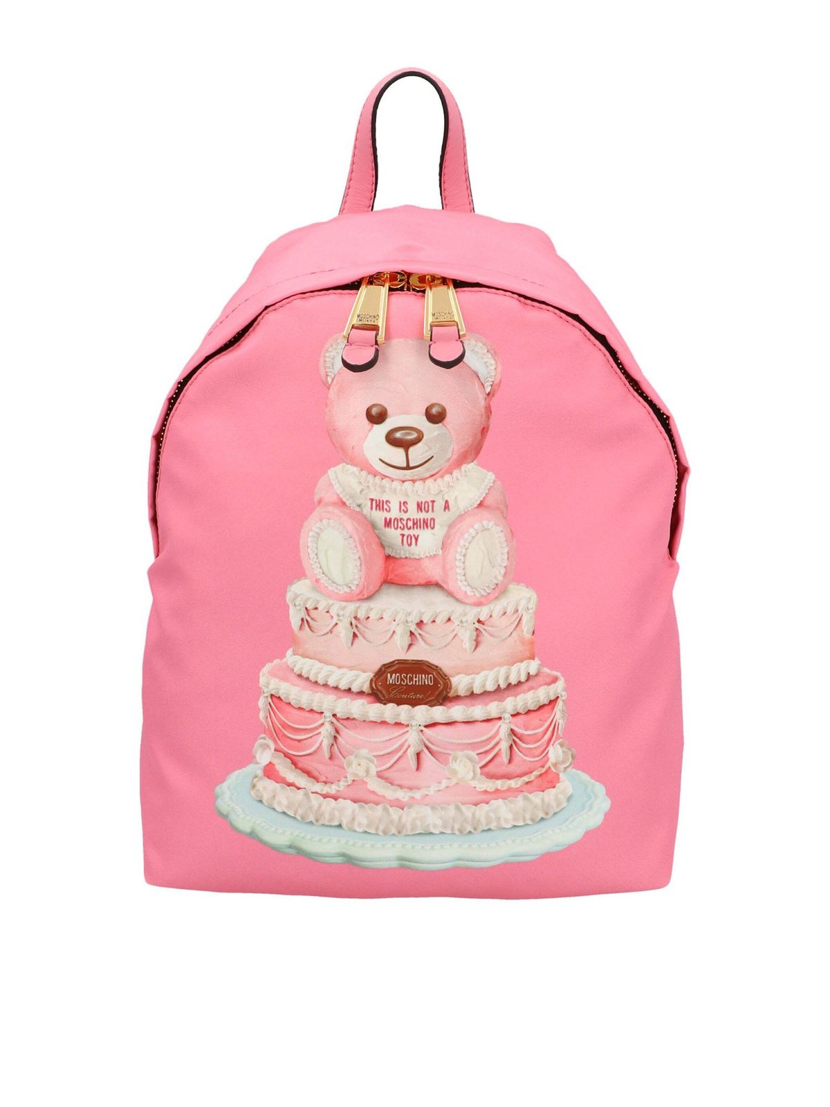 Moschino Cake Teddy Bear backpack in pink 763382131207