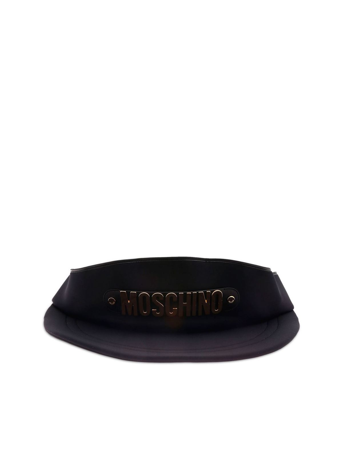 Moschino Macro Visor Hat Belt Bag In Negro