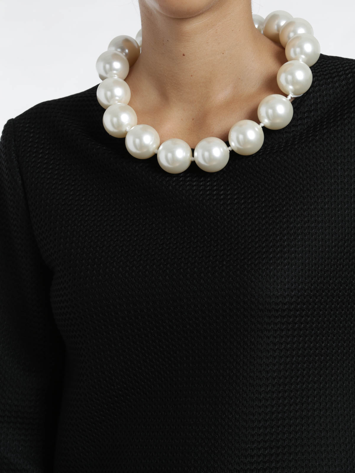 Moschino Boutique Dress with pearl necklace - Black