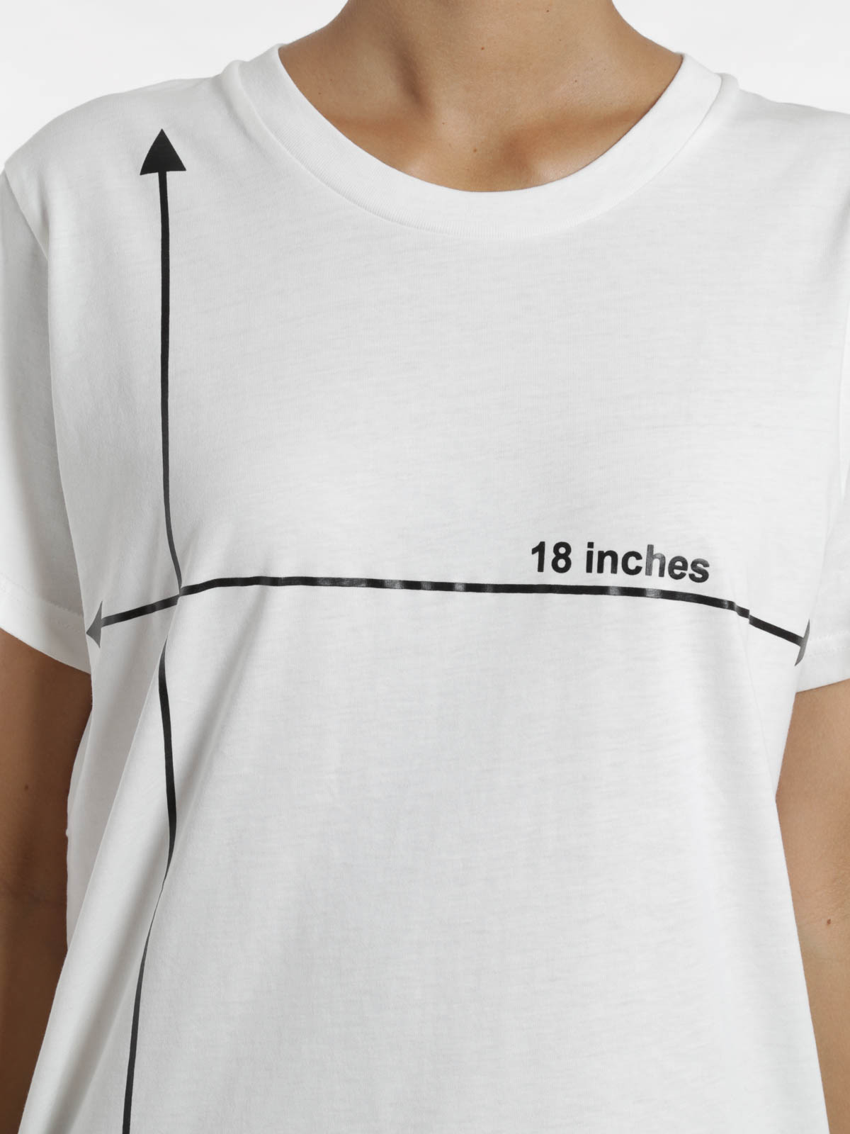 Tシャツ・カットソー MOSCHINO Women Tops 07120541 WHITE Moschino Exclamation mark-print Cotton T-shirt | White