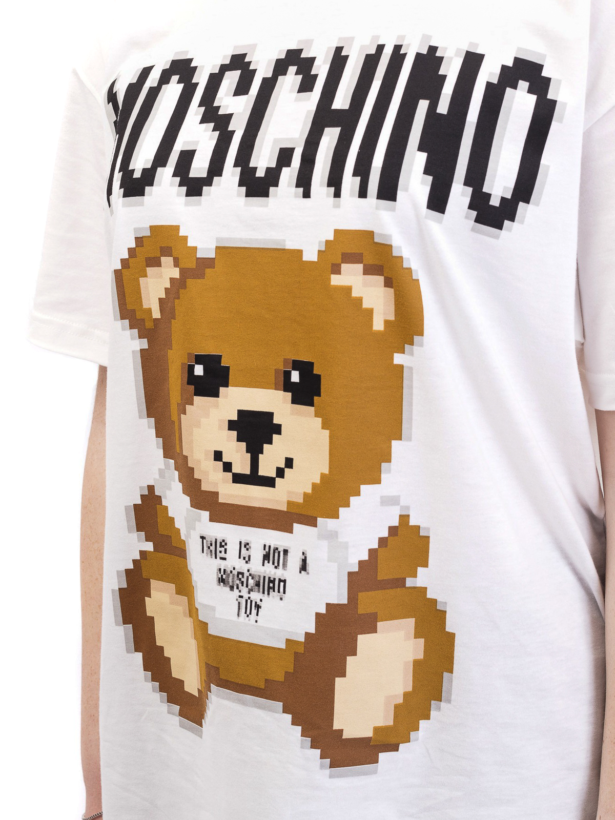 T-shirts Moschino - Pixel effect Teddy Bear print T-shirt