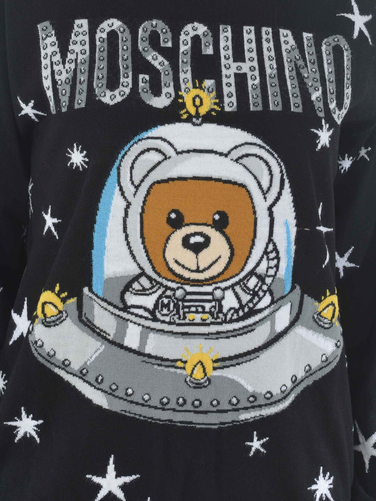 Moschino Ufo Teddy wool crew neck sweater 182DV090554011555