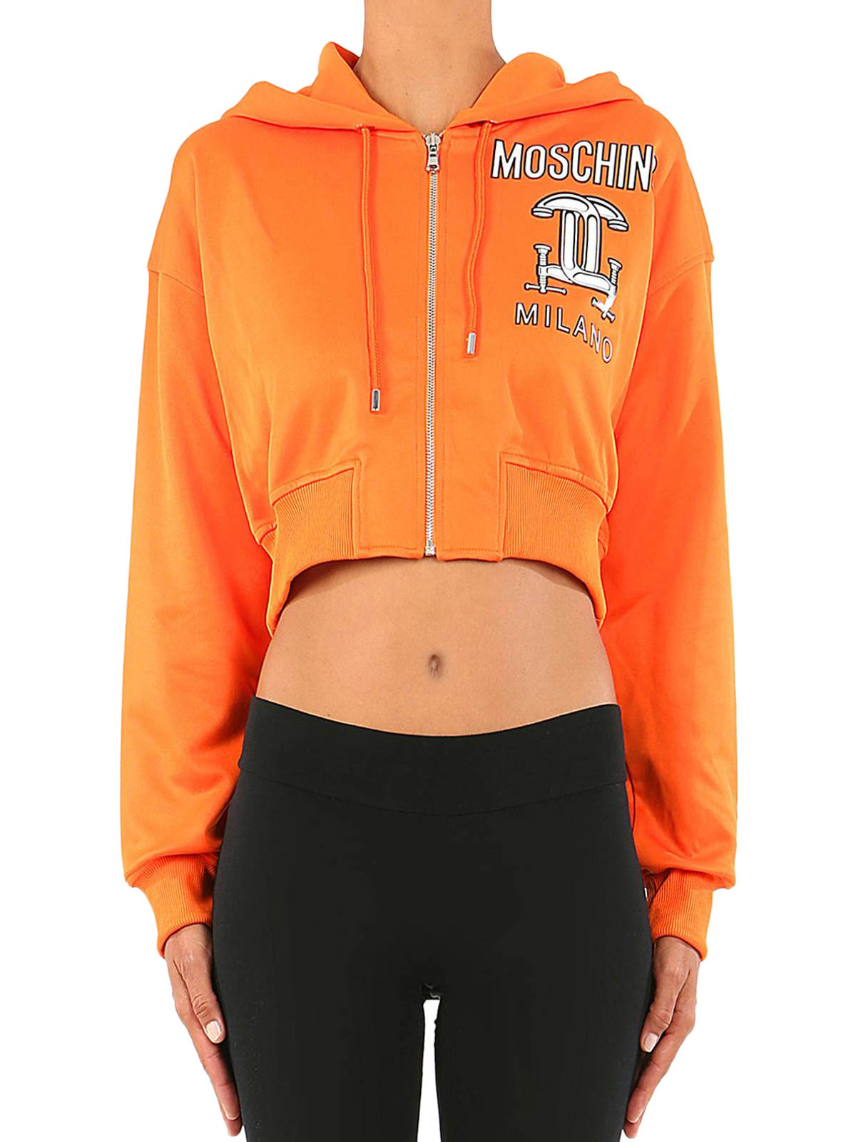 Moschino Couture Cropped hoodie Orange Women 17014127A1125