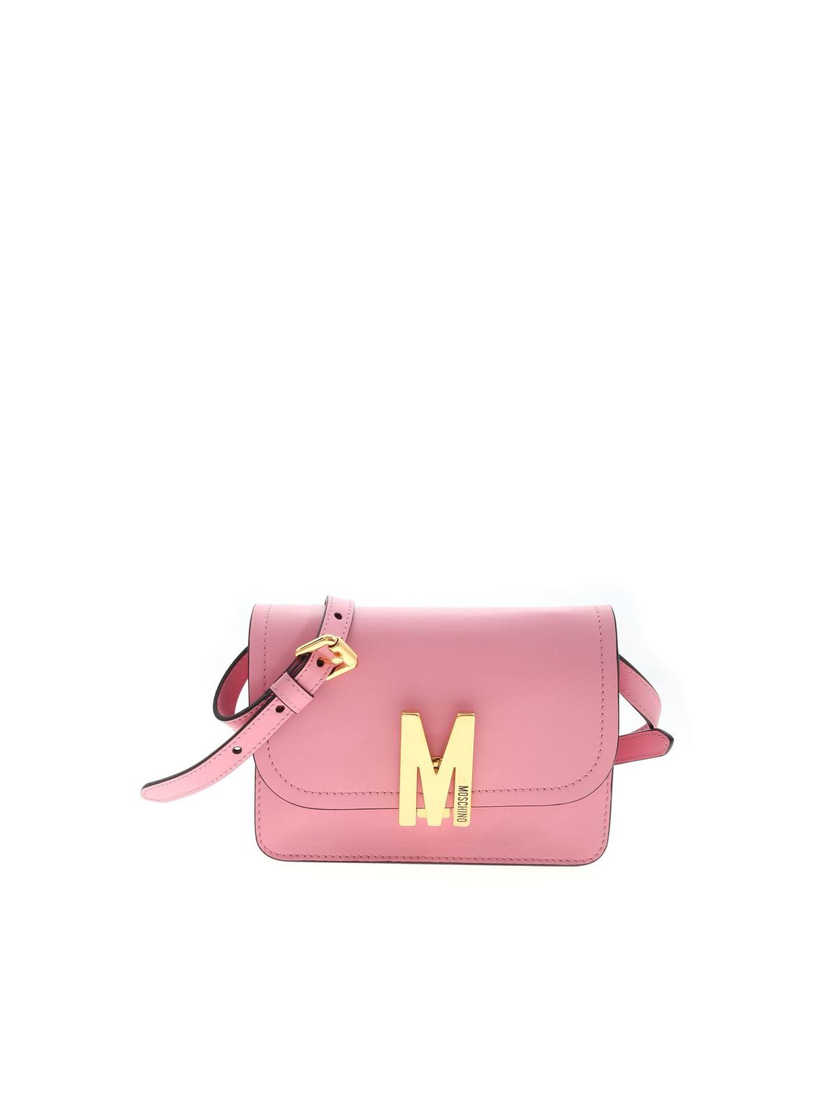 Moschino M Logo Bag In Pink In Rosado