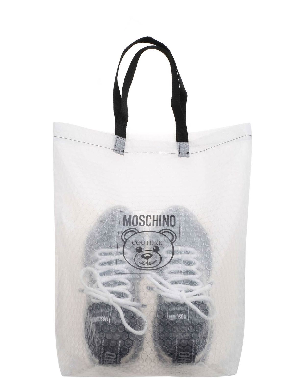 Shop Moschino Double Bubble Sneakers In Black