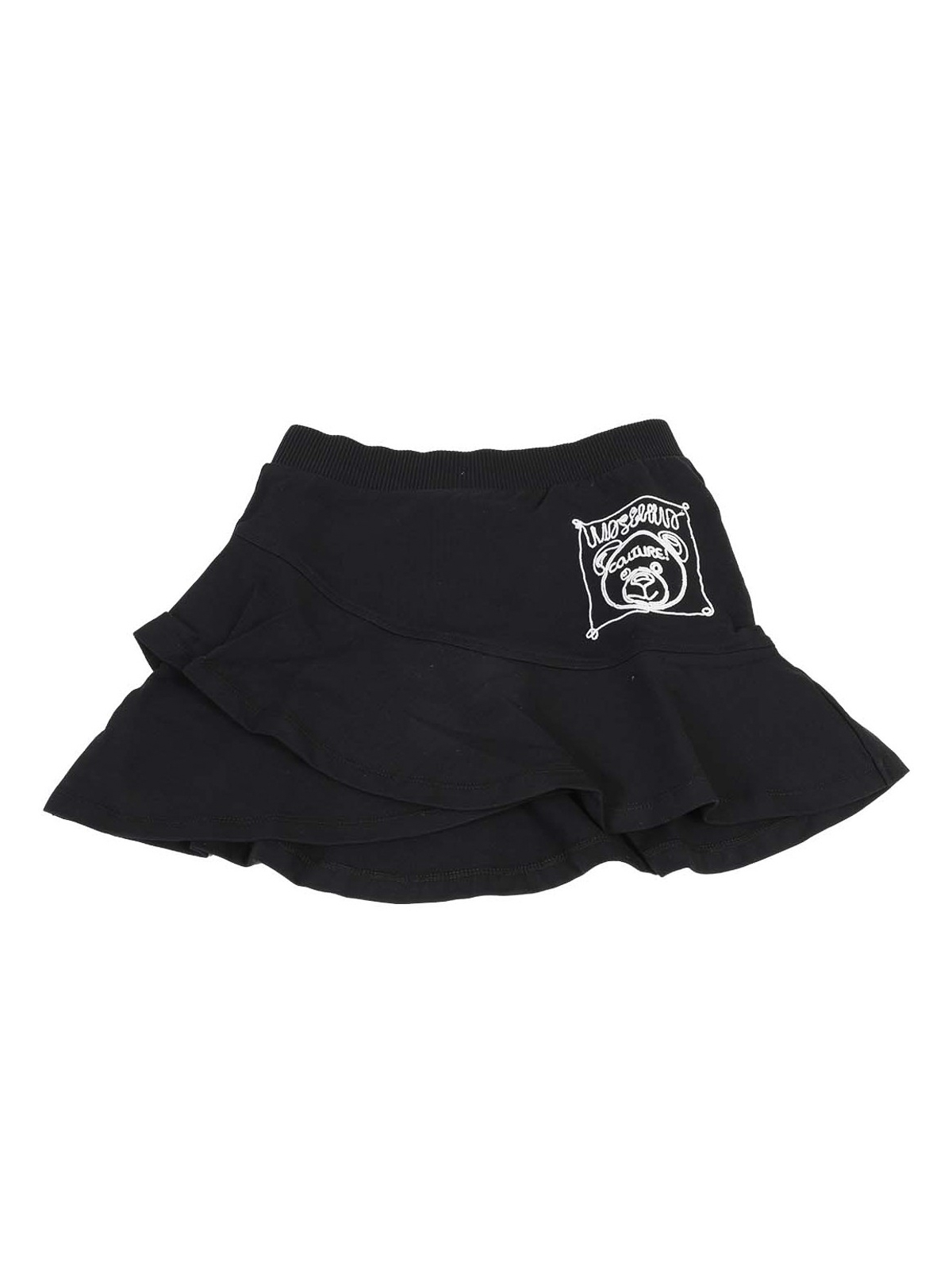 Jupe Midi Noire Moschino Uptown Taille 10 - Coton - Fait Main - Occasion Parfait état