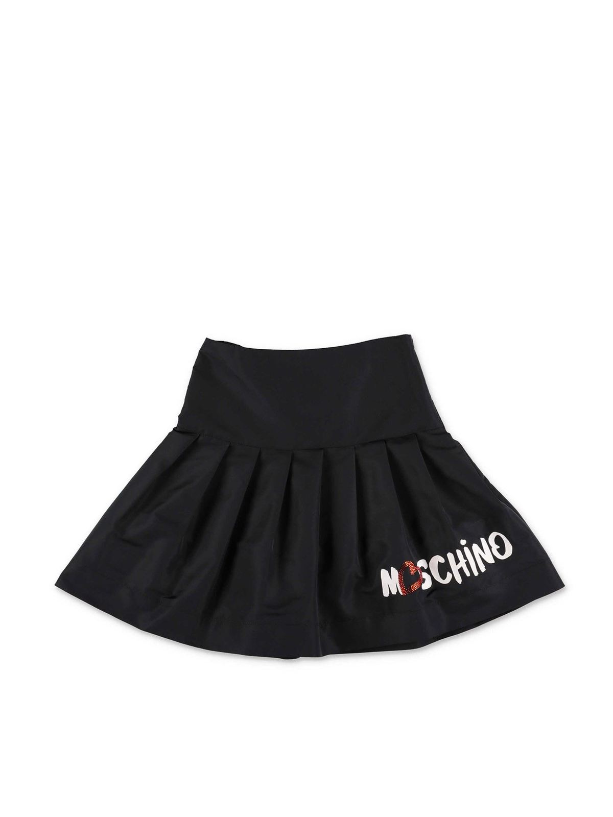 Moschino Kids Gonna nera a balze Nero Bambina HDJ01ZN0Z0860100