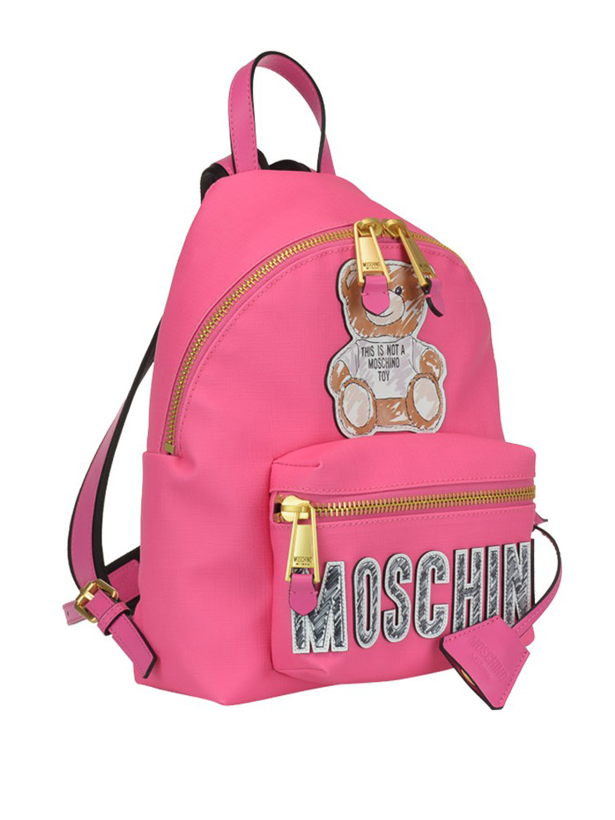 Moschino Brushstroke Teddy Bear backpack - Fuchsia|763682101209 display picture 2