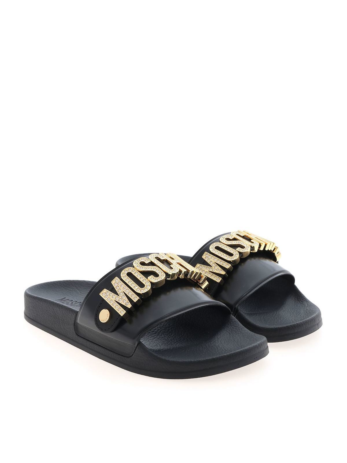 Moschino discount sliders black