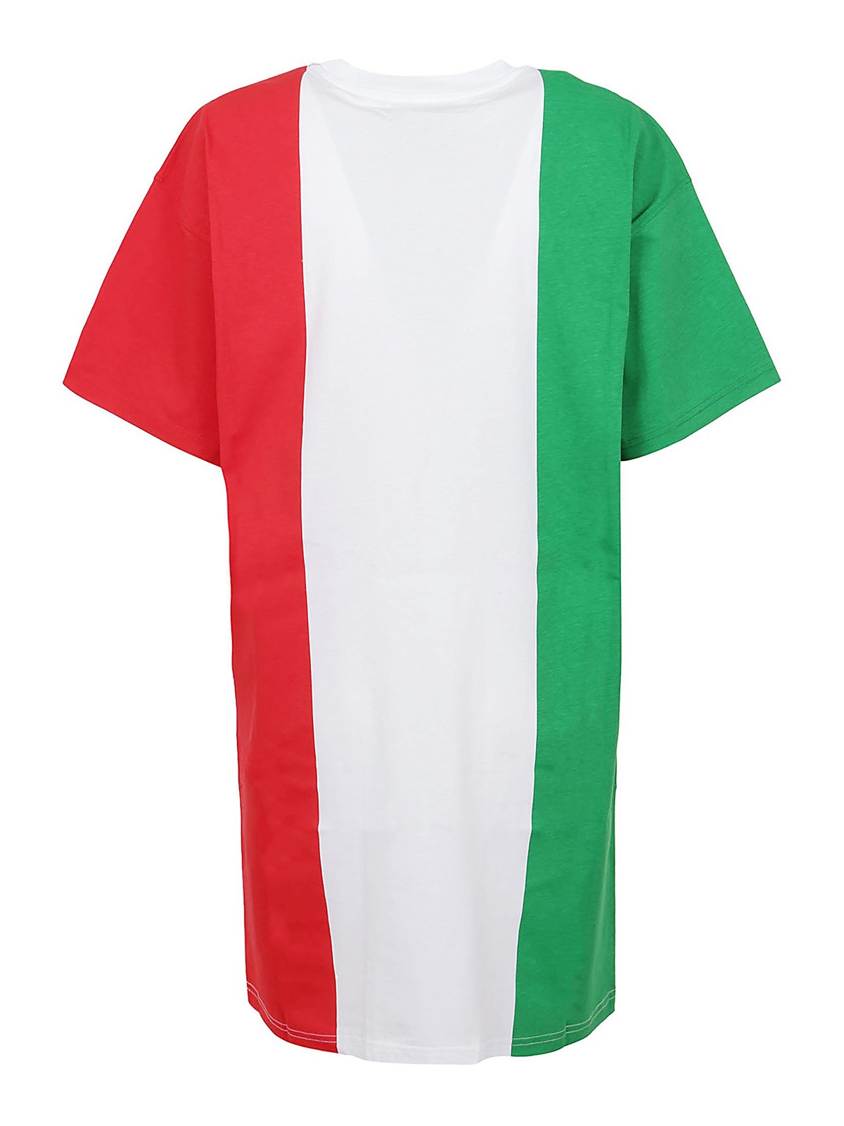 Shop Moschino Italian Slogan Mini Dress In Multicolour