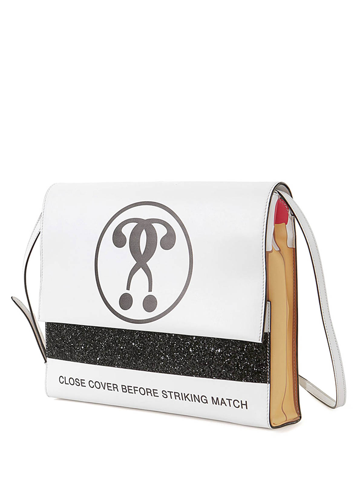 Moschino Match-box leather tote - White - Women|75998051