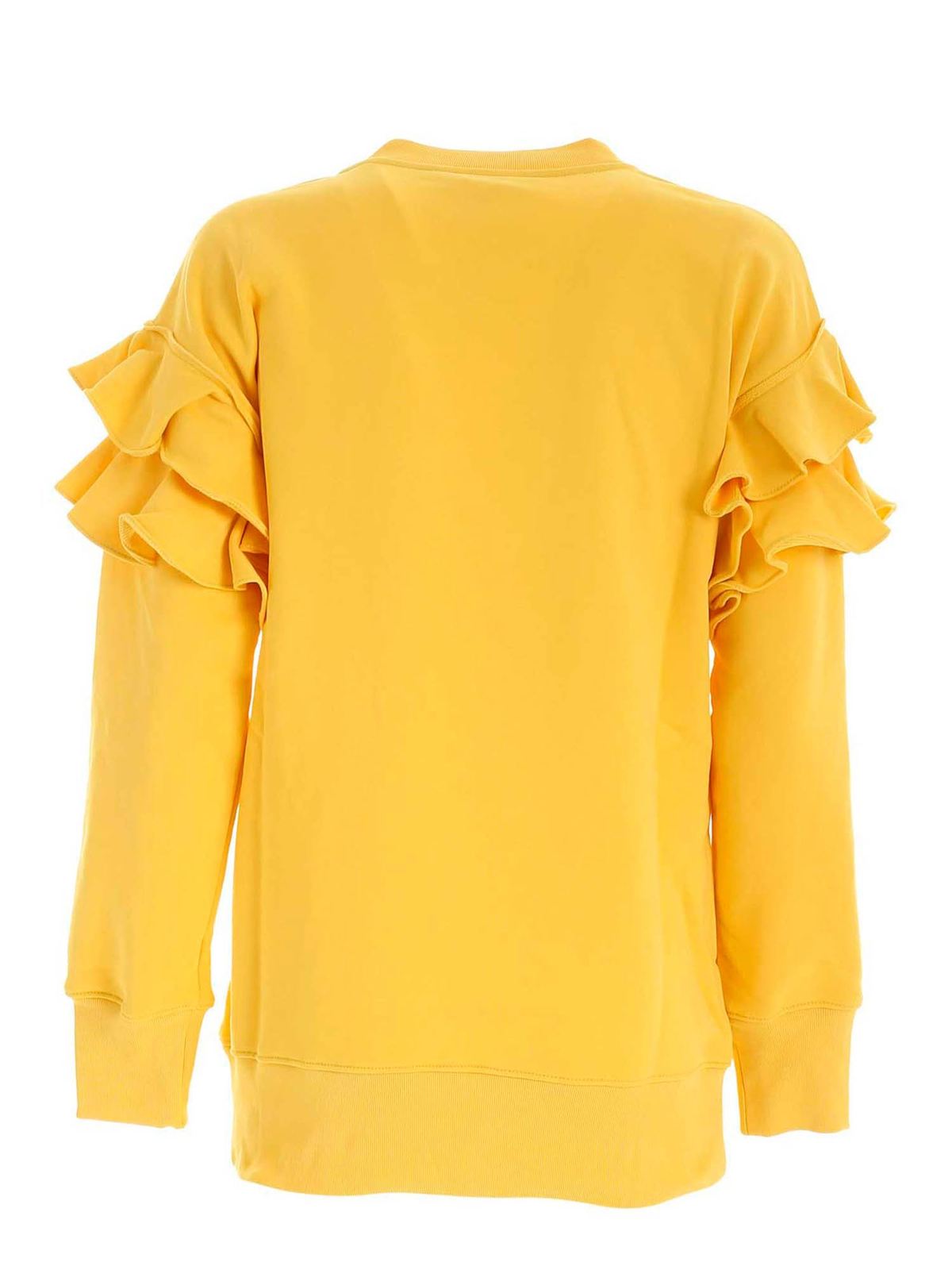 Shop Moschino Cake Teddy Bear Sweatshirt In Yellow In Amarillo
