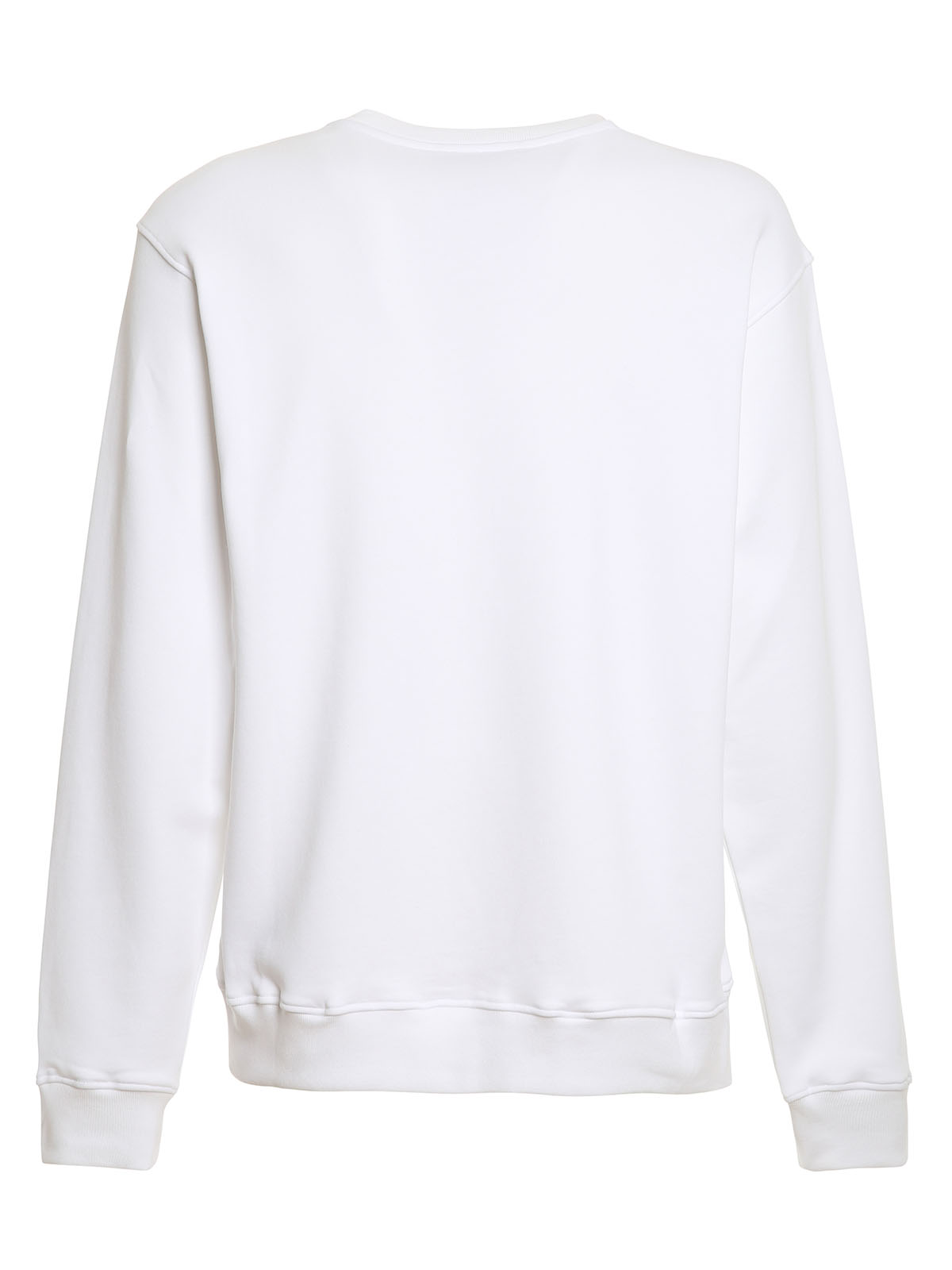 Shop Moschino Laminated Logo Sweatshirt In White