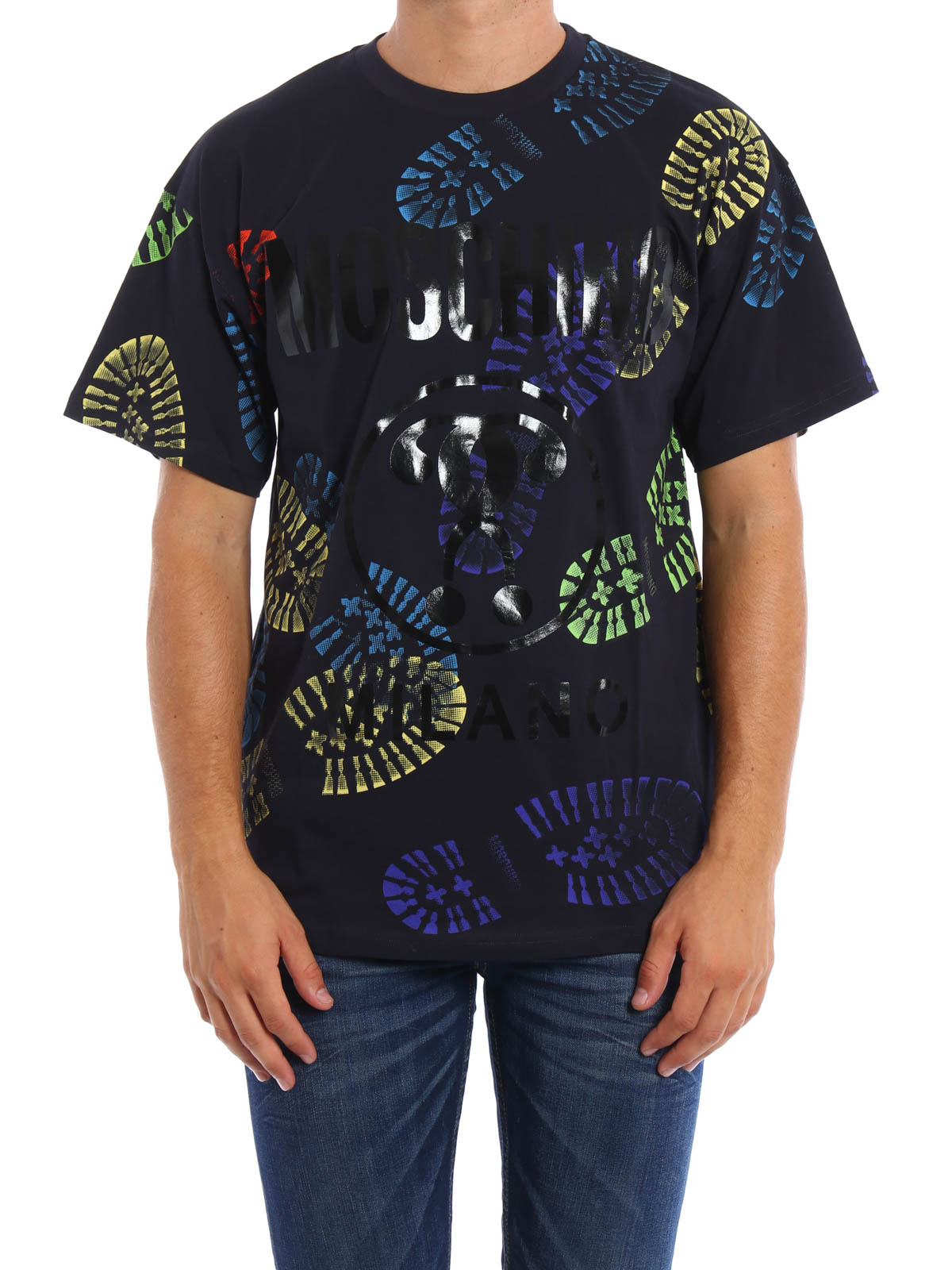 Moschino Coloured footprints T-shirt - メンズ | 07125240A1555