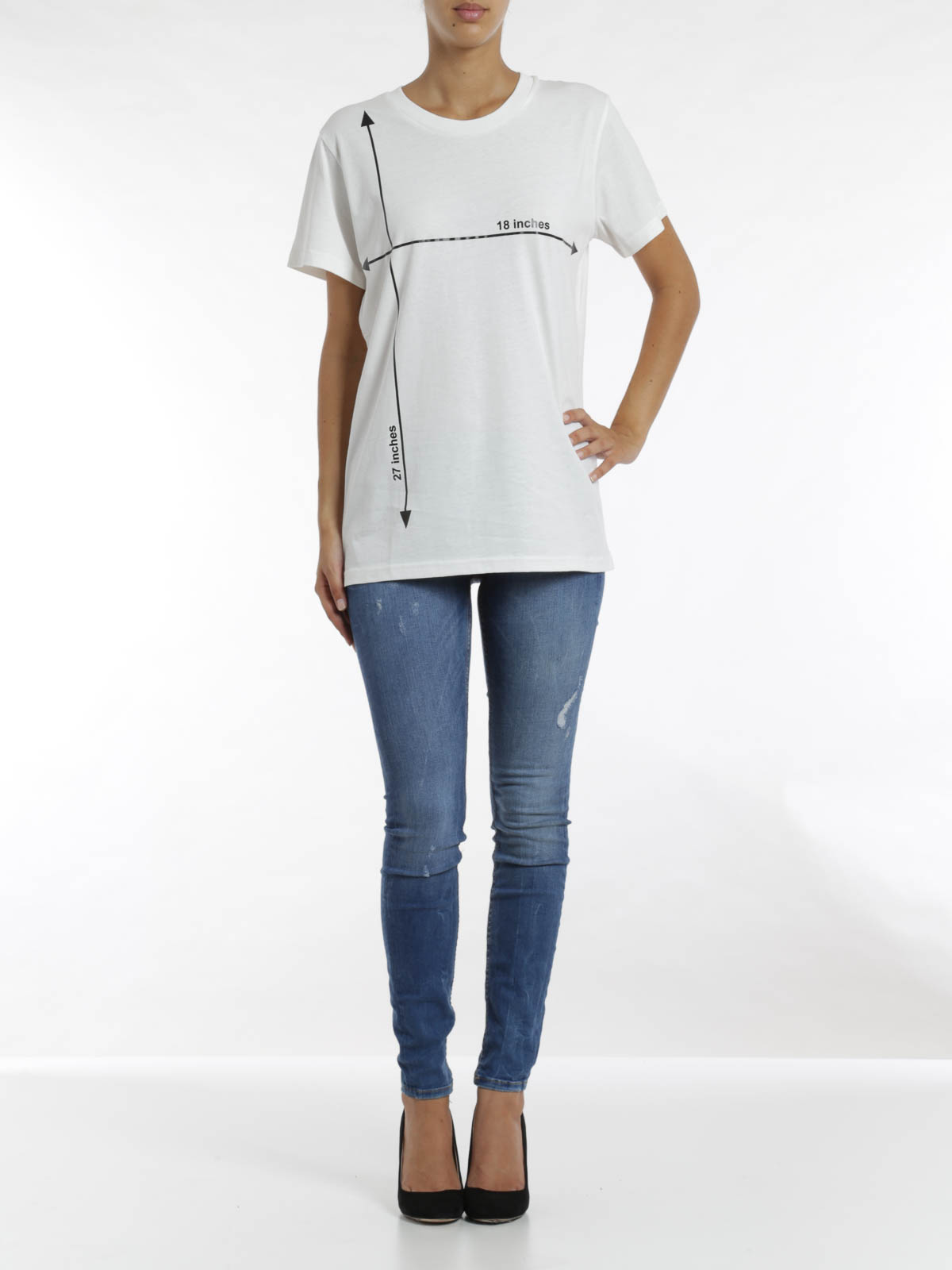 Moschino Inches t-shirt - White - Women | EJ070255401002