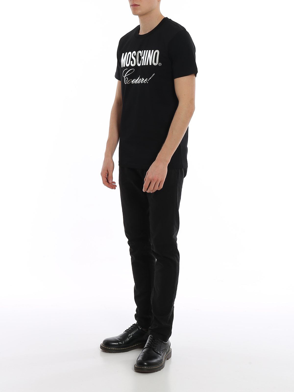 Tシャツ・カットソー MOSCHINO COUTURE Men T-shirt Black 07160241 1555 Moschino - Black Moschino Couture Unisex T-Shirt
