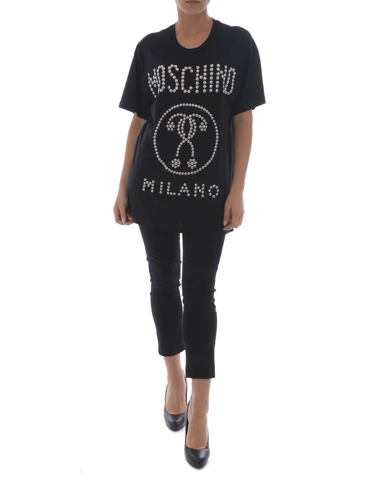 Tシャツ・カットソー MOSCHINO Woman T-Shirt Black 07205541 1555 22384913_52355407_600.jpg