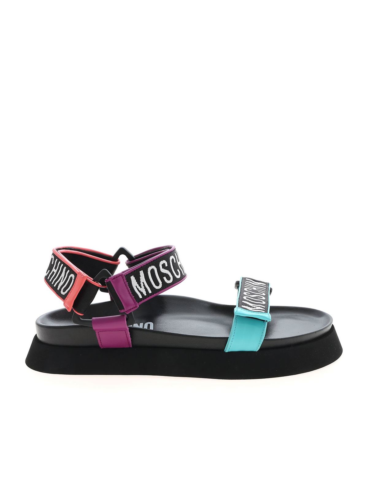 Moschino Branded velcro multicolor sandals - Men  display picture 3