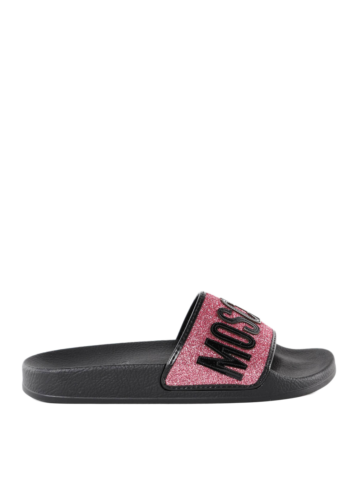 Moschino glitter discount pool slides