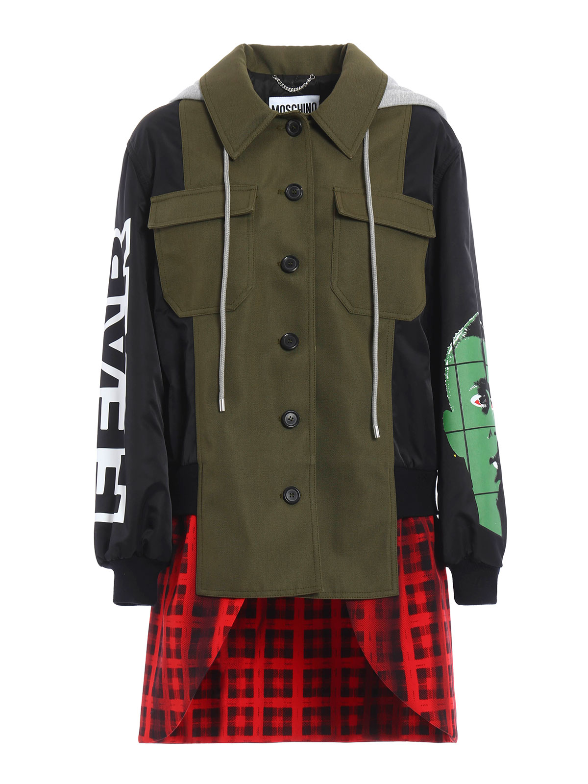 Short coats Moschino - Multifabric short coat - A061155172437