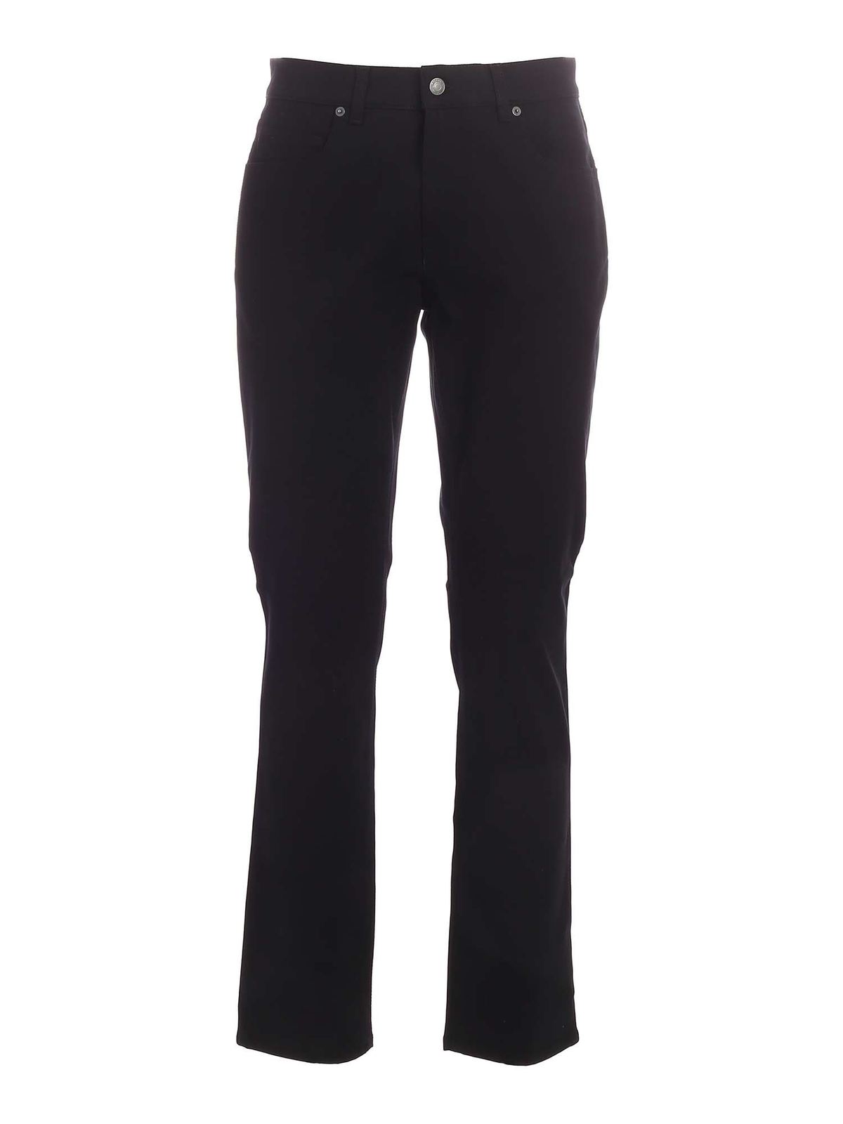 Moschino Black Patch Jeans In Negro