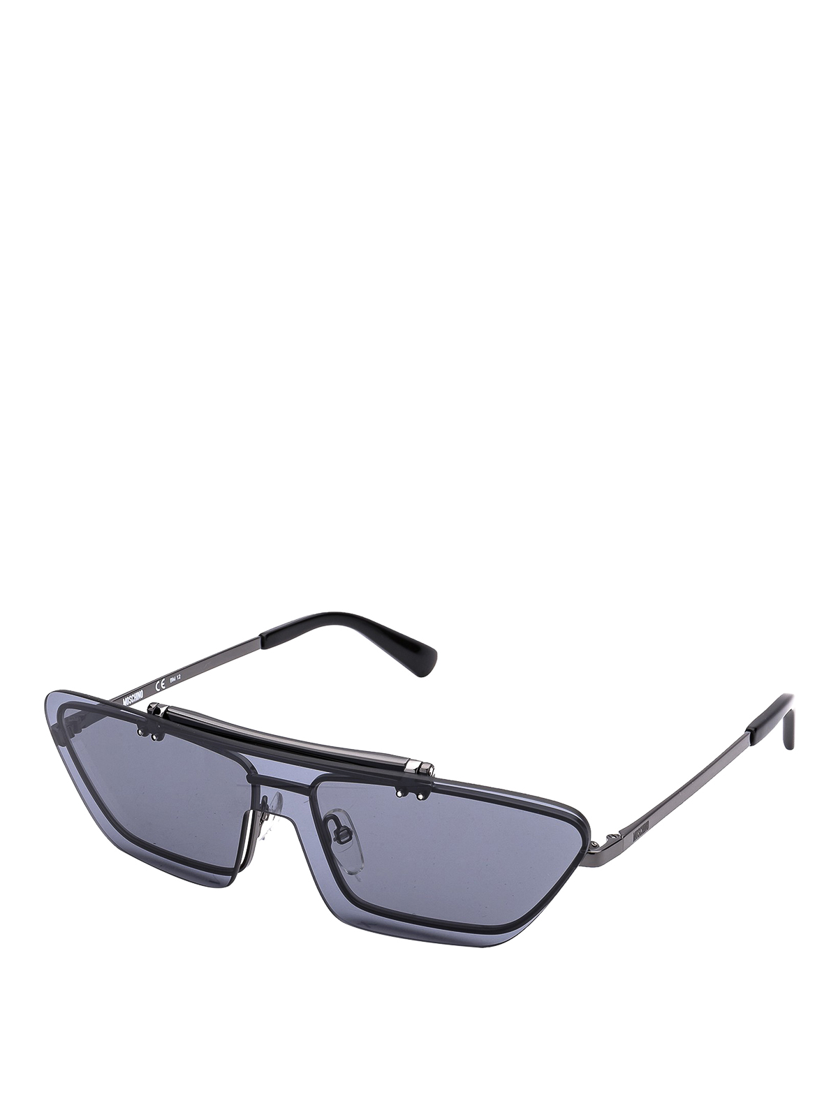 Moschino Blue lenses flip up sunglasses - Blue|MOS048SKJ1IRK display picture 3