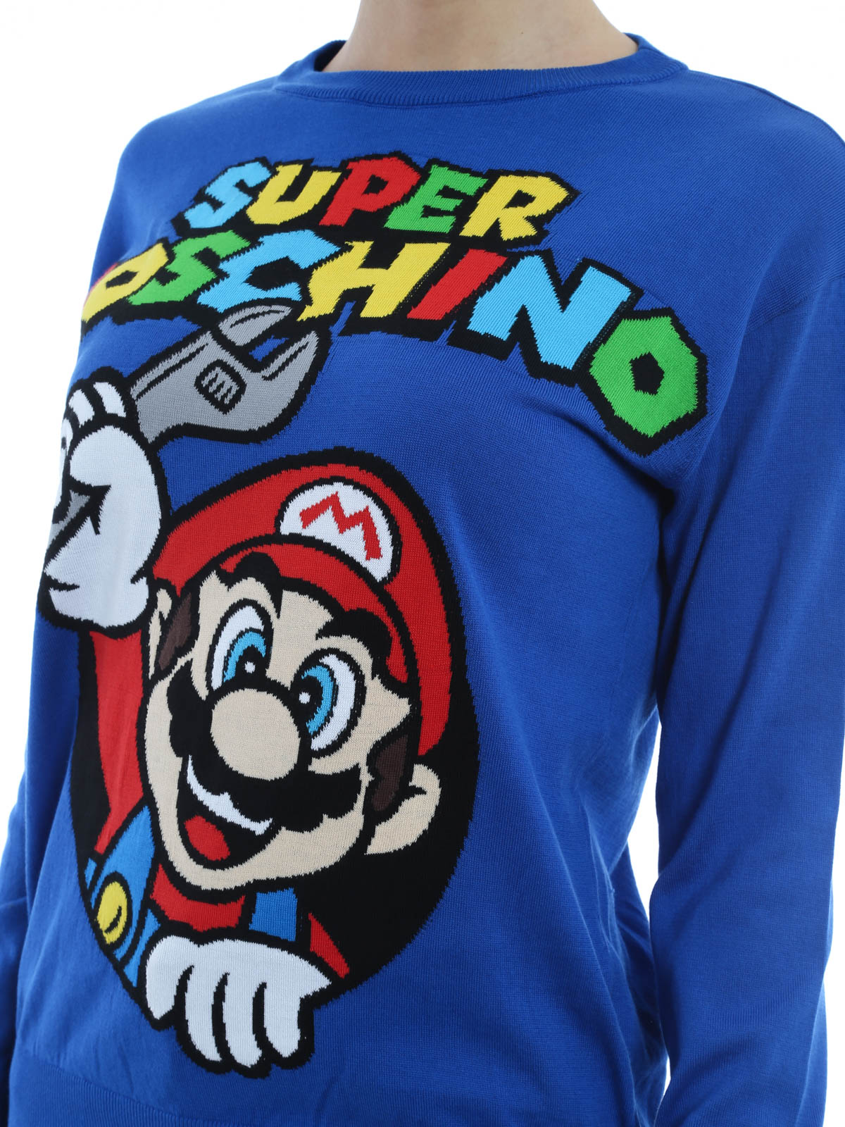 Moschino モノクラムハイネックミニトレス 241EMA04122742 1555 Moschino Super Moschino patterned crewneck | 09230400V0299