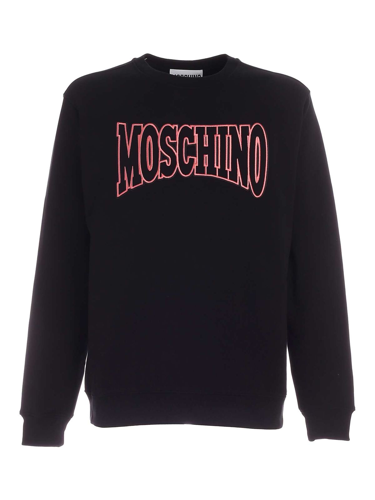 Moschino Maxi Lettering Logo Sweatshirt In Black In Negro