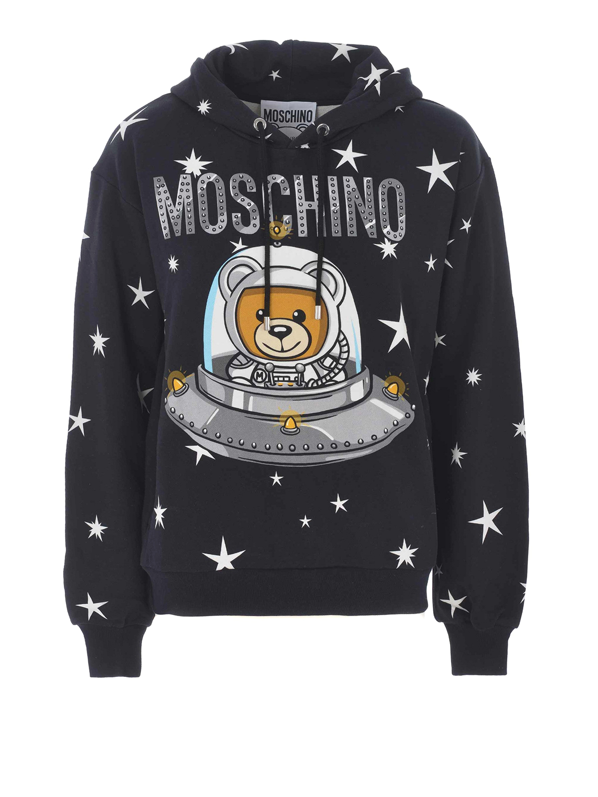 Sweatshirts & Sweaters Moschino - Ufo Teddy print black jersey